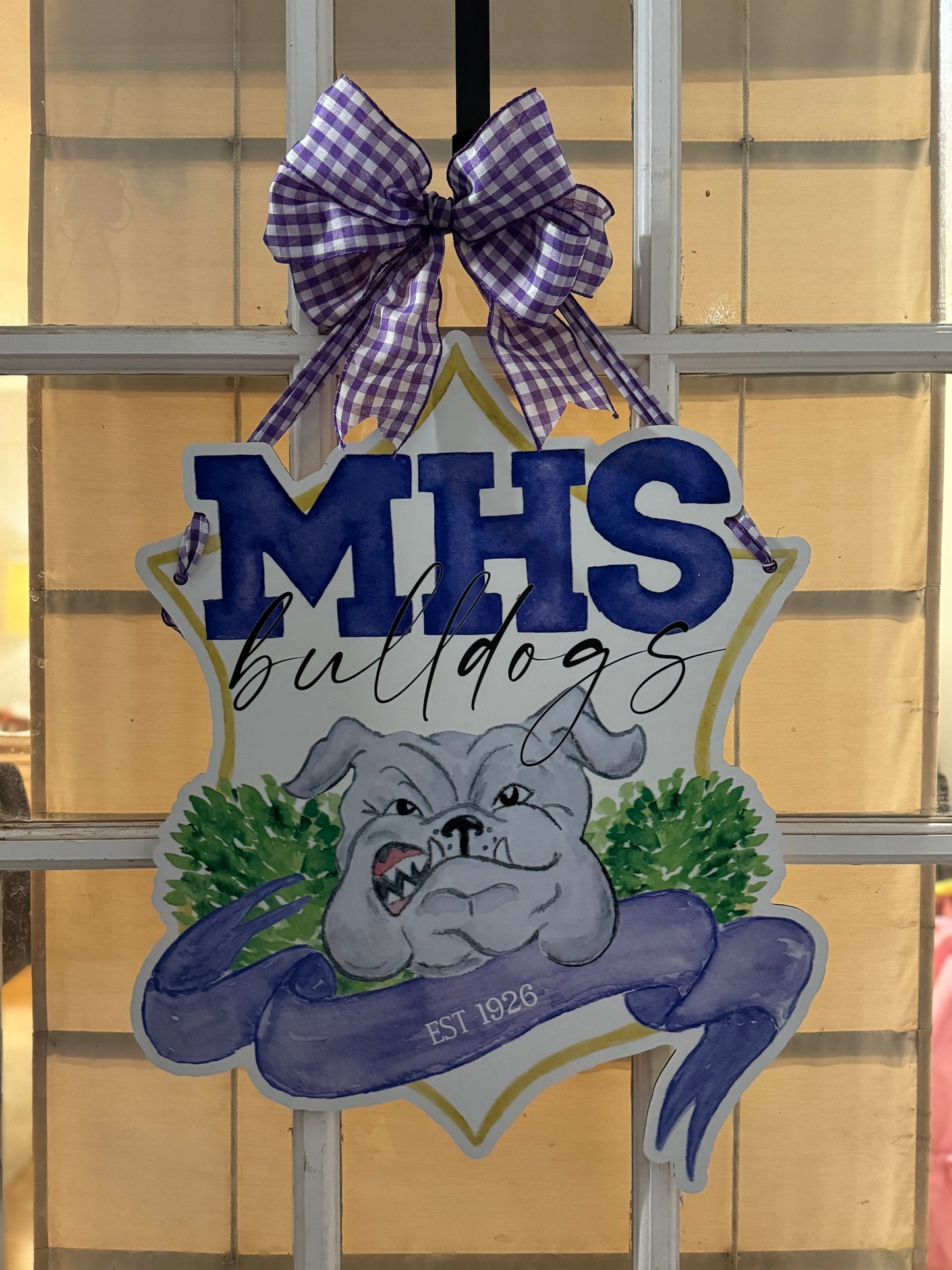 MHS Bulldog Door Hanger