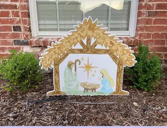 Nativity Yard Sign