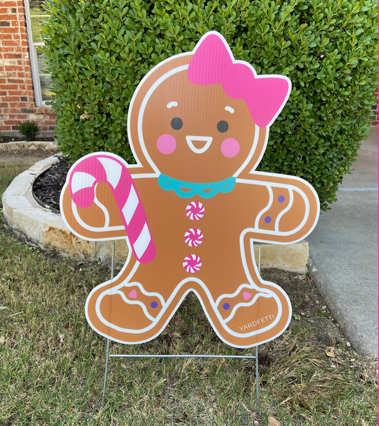 Gingerbread Girl Yard Sign