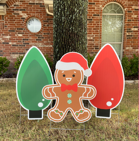 Gingerbread Boy Yard Sign